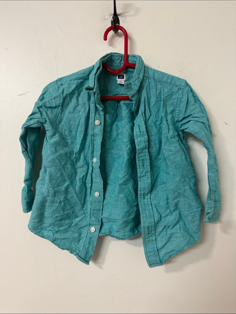 Janie and Jack Teal Button-Front Shirt